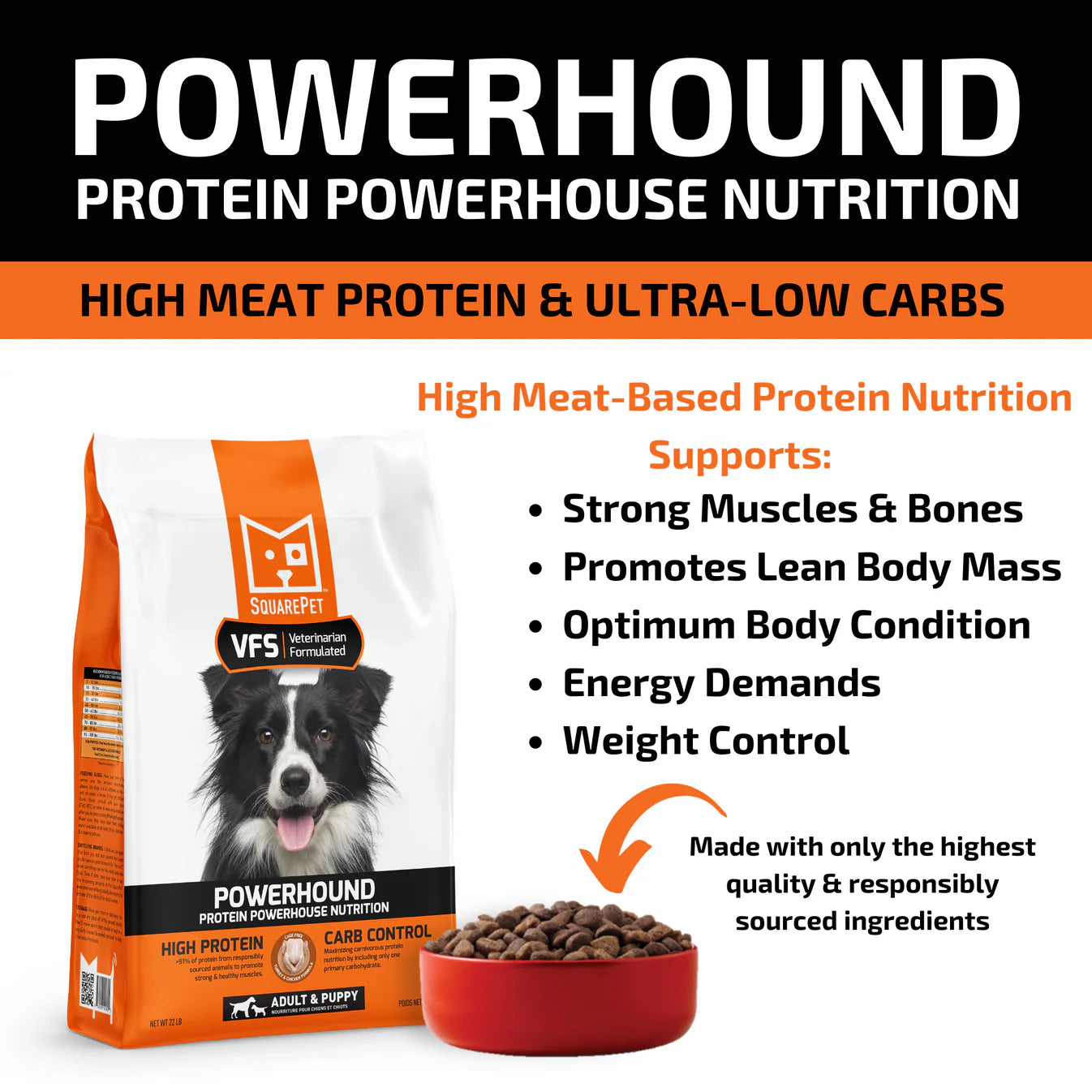 SquarePet VFS® POWERHOUND™ Turkey &amp; Chicken for Dogs