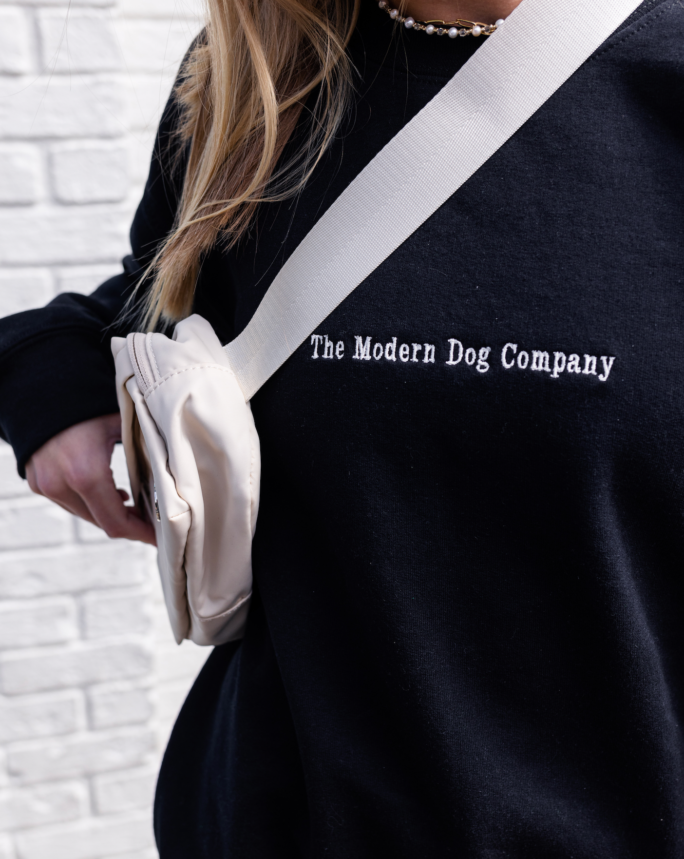 The Modern Dog Company Embroidered Crew Neck