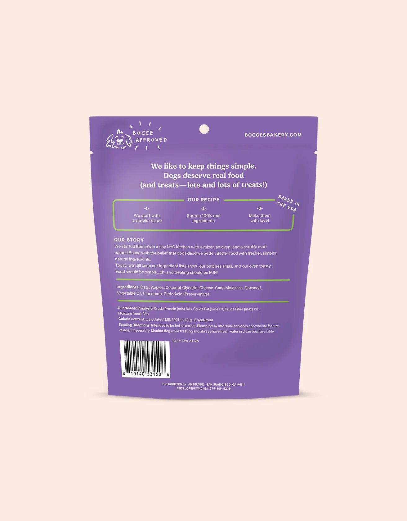 Bocce&#39;s Spiced Cider Soft &amp; Chewy Write A Review Dog Treats