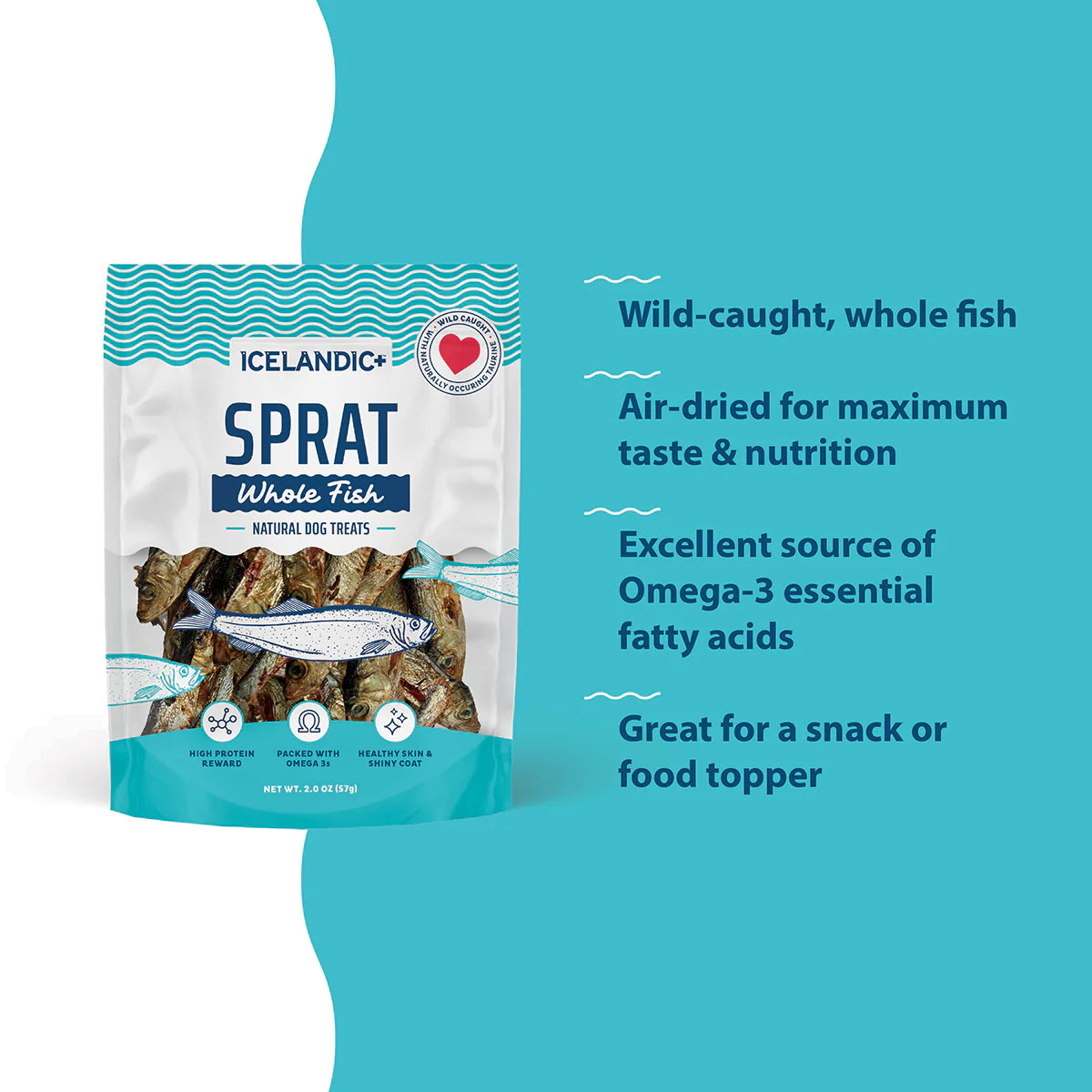 Icelandic Sprat Whole Fish Dog Treats – The Modern Dog Company Store