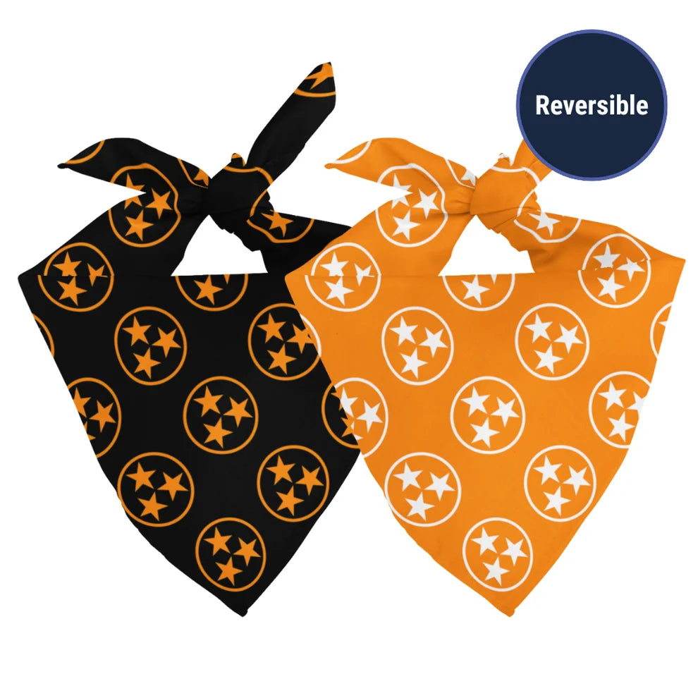 Dog Bandana Co. Tennessee Tri-Star Dog Reversible Dog Bandana