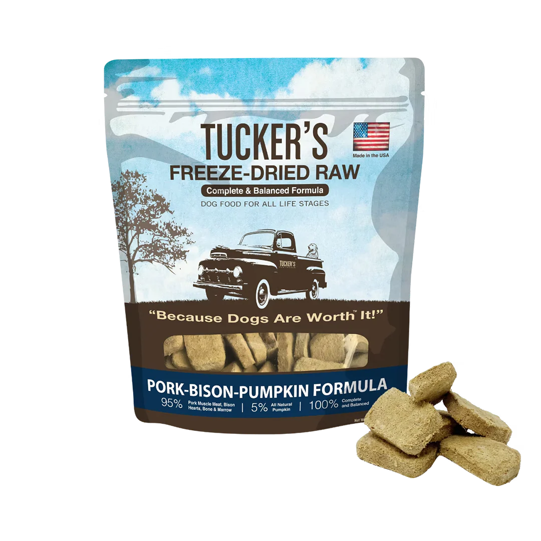 Tucker's Pork-Bison-Pumpkin Freeze-Dried Diet