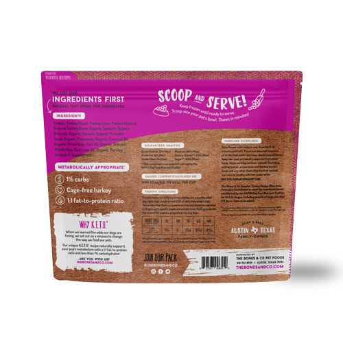 Bones &amp; Co Temptin' Turkey Frozen Food Bites