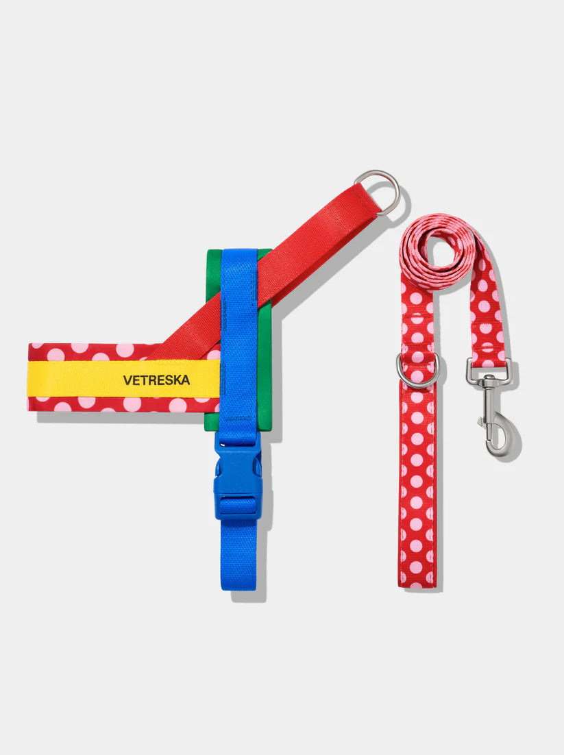 Vetreska Red Chroma Quick Fit Harness &amp; Leash Set