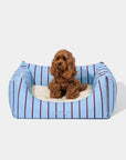 Vetreska Mist And Merlot Pet Sofa - Azure & Stripes