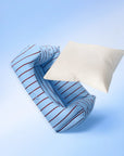 Vetreska Mist And Merlot Pet Sofa - Azure & Stripes
