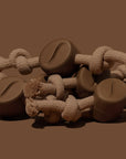 Vetreska Playful Charm Knot Rope Toy - Coffee