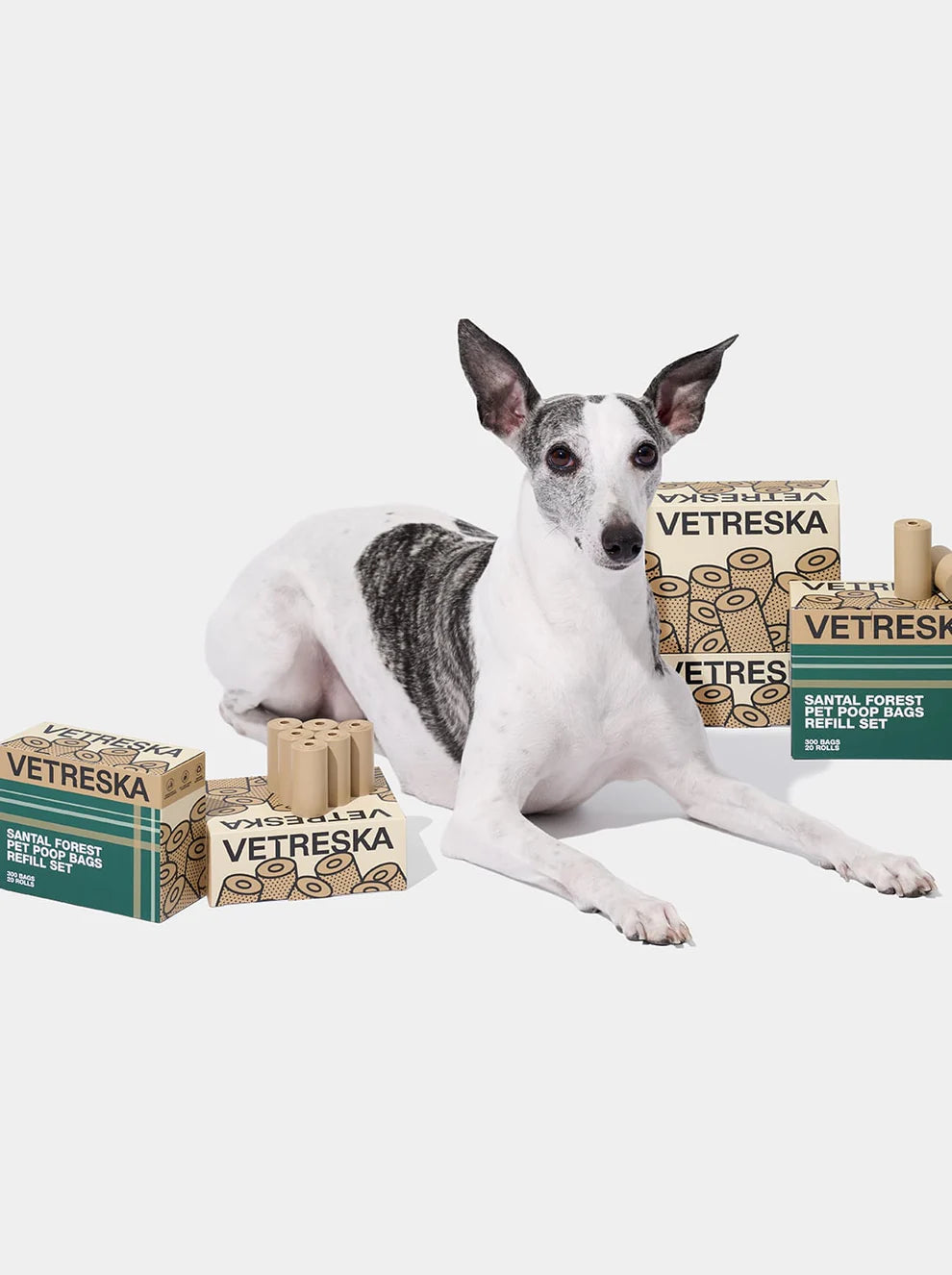 Vetreska Santal Forest Pet Poop Bags Refill Set - 20 rolls