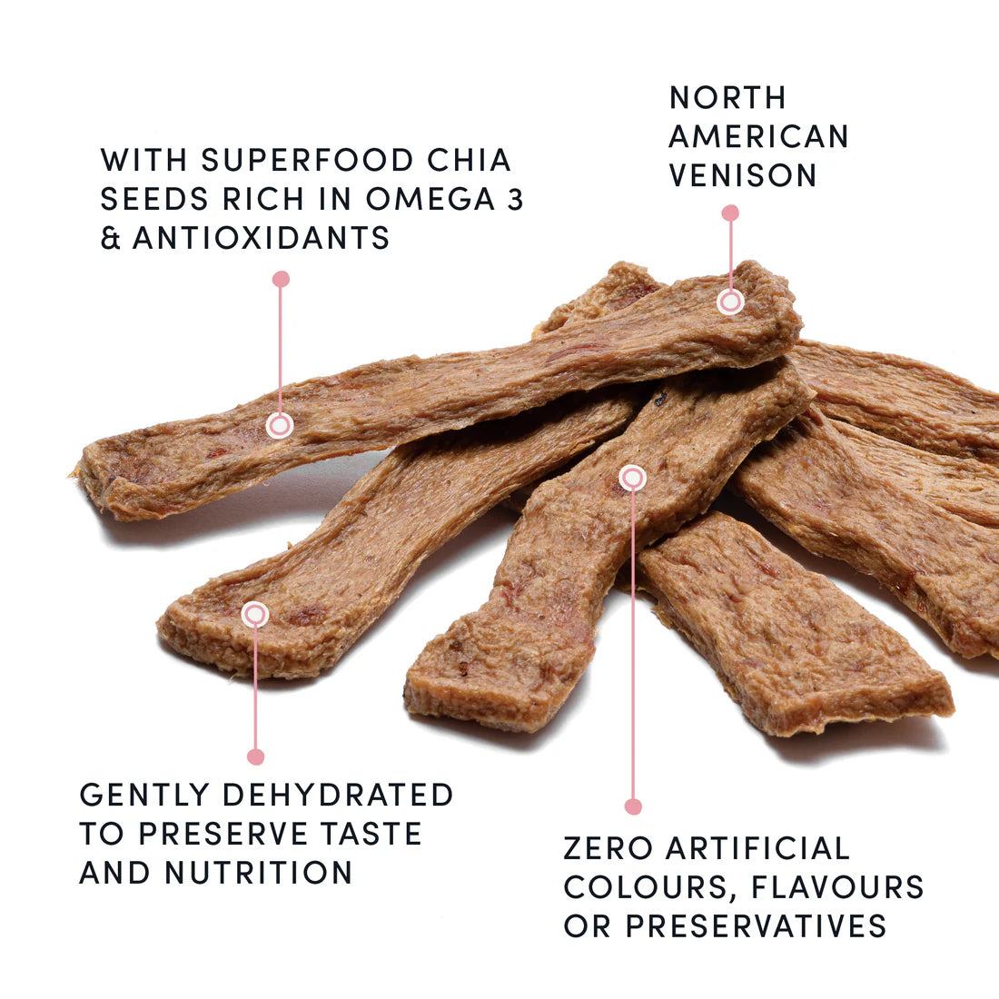 Crumps Venison Jerky with Chia Seeds