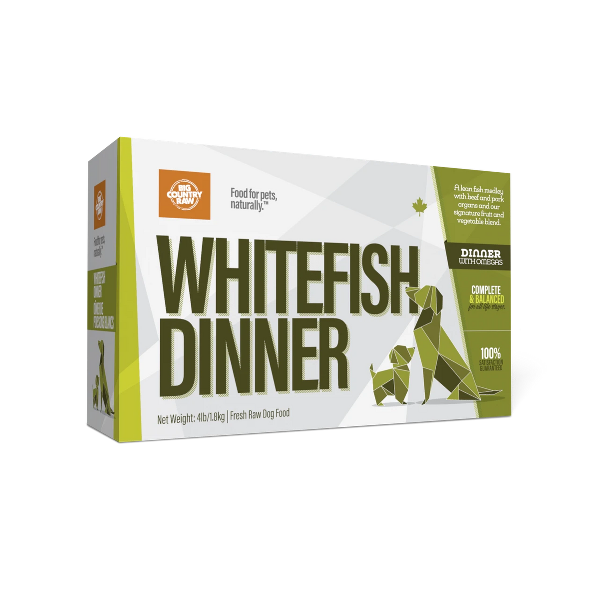 Big Country Raw White Fish Dinner Carton - 4 lb
