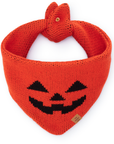 The Foggy Dog - Jack-o’-Lantern Knit Dog Bandana