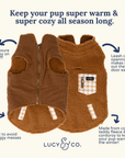 Lucy & Co. - Chocolate Meadows Reversible Teddy Vest