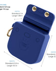 SUNNY TAILS - Signature Navy Snap Dog Treat Pouch: Standard (1/2 cup)