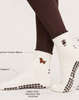 Almla Active - Dachshund & Espresso Martini Double Sided Pilates Grip Sock: One Size