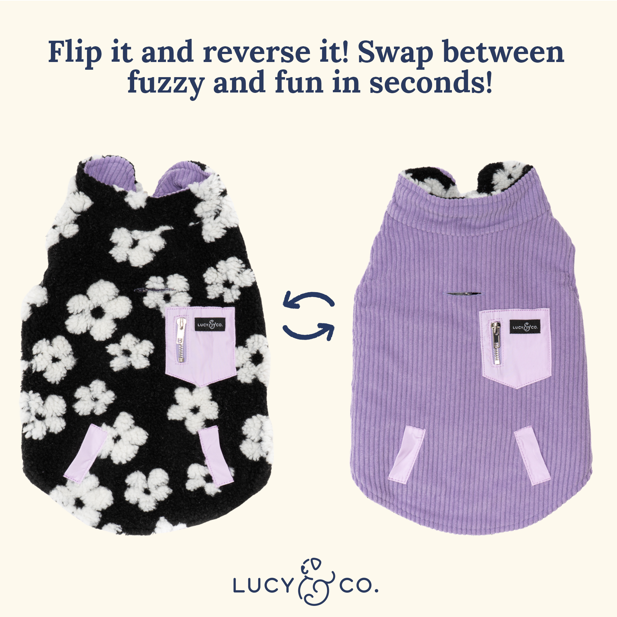 Lucy &amp; Co. - Far Out Reversible Teddy Vest