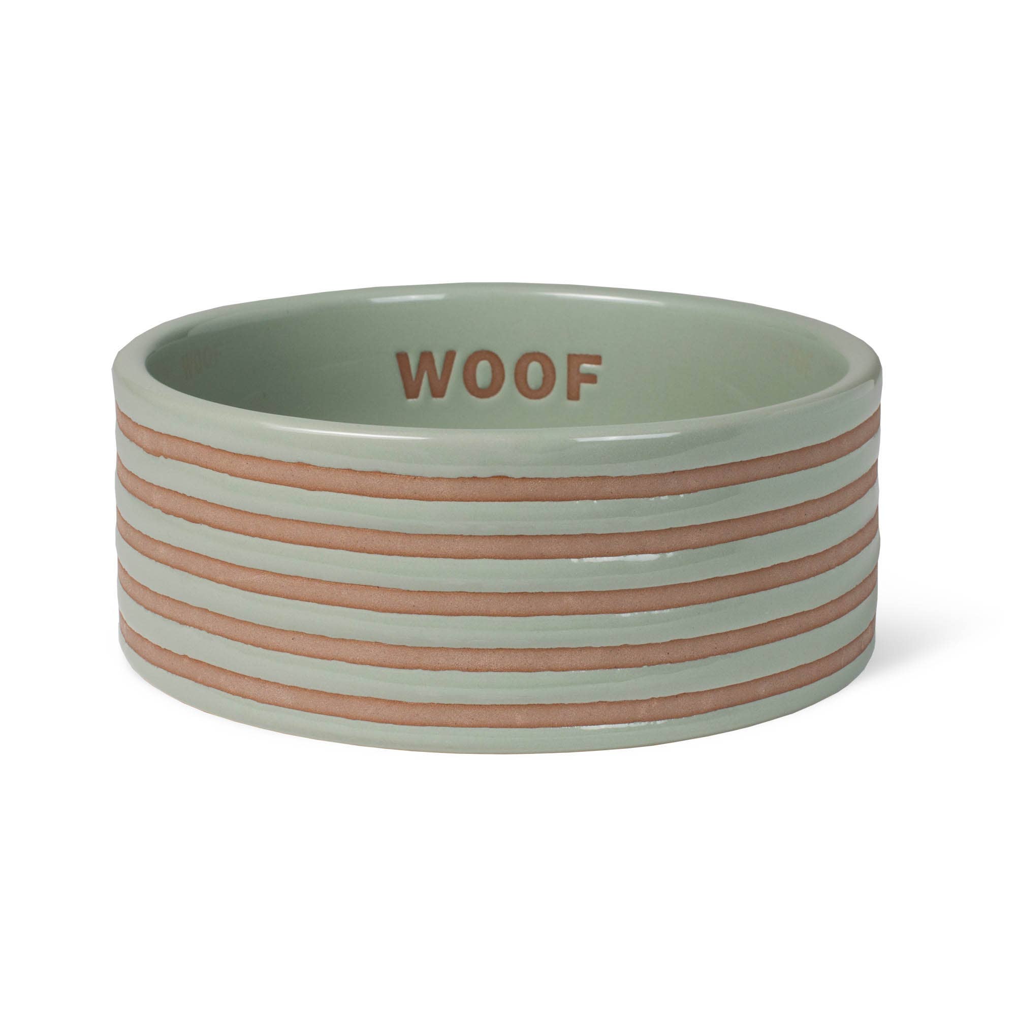 Petshop by Fringe Studio - STRIPED SAGE MEDIUM PET BOWL
