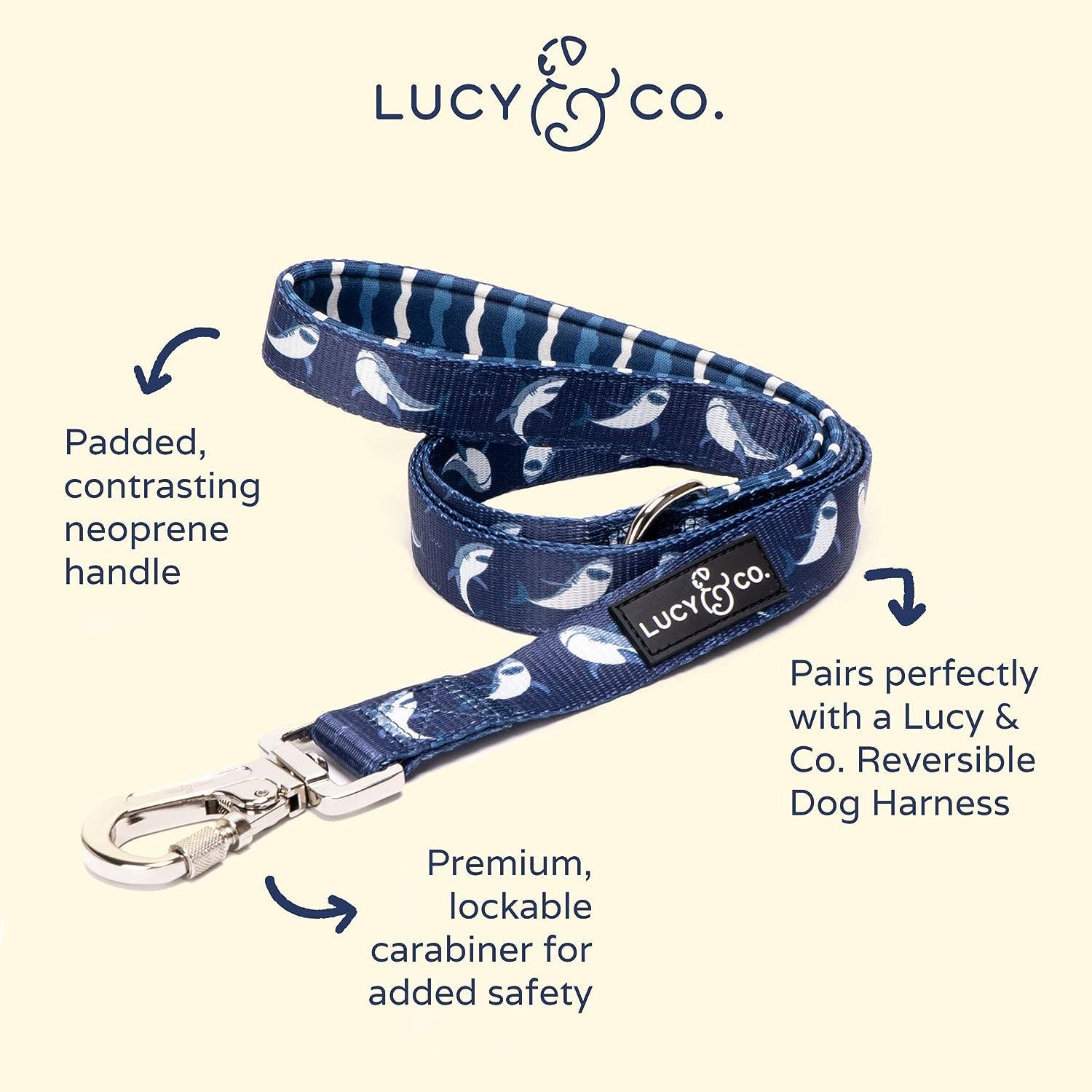 Lucy &amp; Co. - Shark Attack Leash: Large