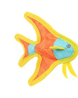 Tuffy Dog Toys - VIP Products - DuraForce Jr Angel Fish - Orange, Durable, Squeaky Dog Toy