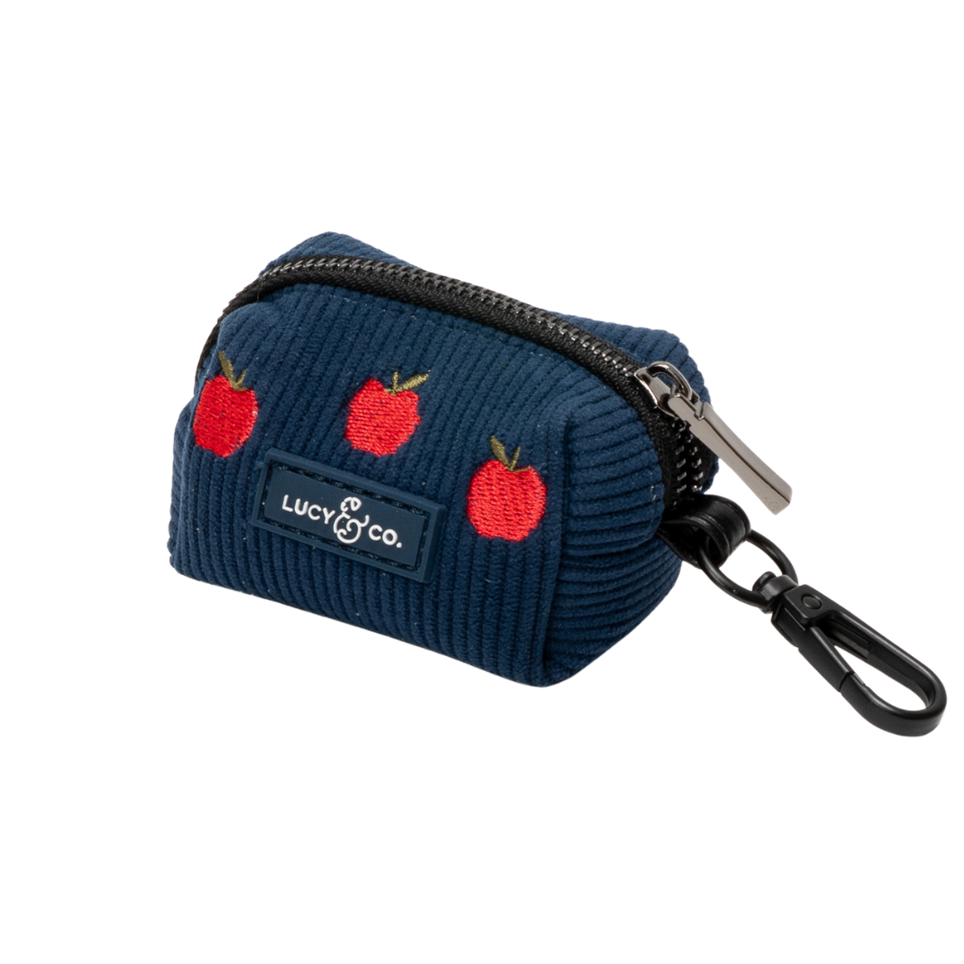Lucy &amp; Co. - Appley Ever After Corduroy Poop Bag Holder