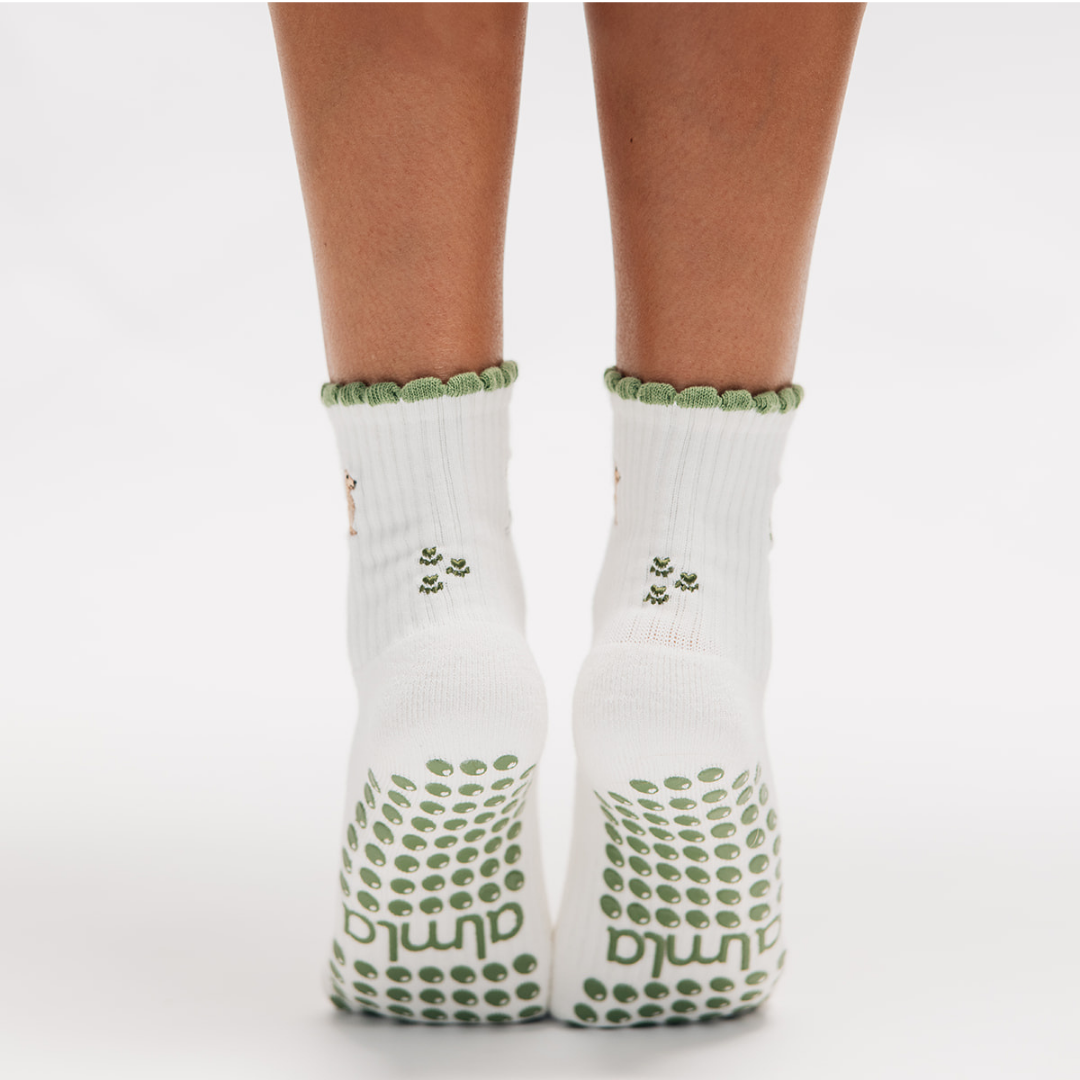 Almla Active - Dachshund &amp; Dirty Martini Double Sided Pilates Grip Sock
