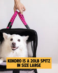 ROVERLUND - OUT-OF-OFFICE PET CARRIER PRO EDITION: BLACK CAMO / BLACK / LARGE - UP TO 25LBS
