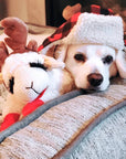 Pet Palette Distribution - Multipet Holiday Lamb Chop w/Antlers Dog Toy 10.5"