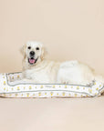Petshop by Fringe Studio - BLOCK PRINT MARIGOLD LARGE COUCH PET BED