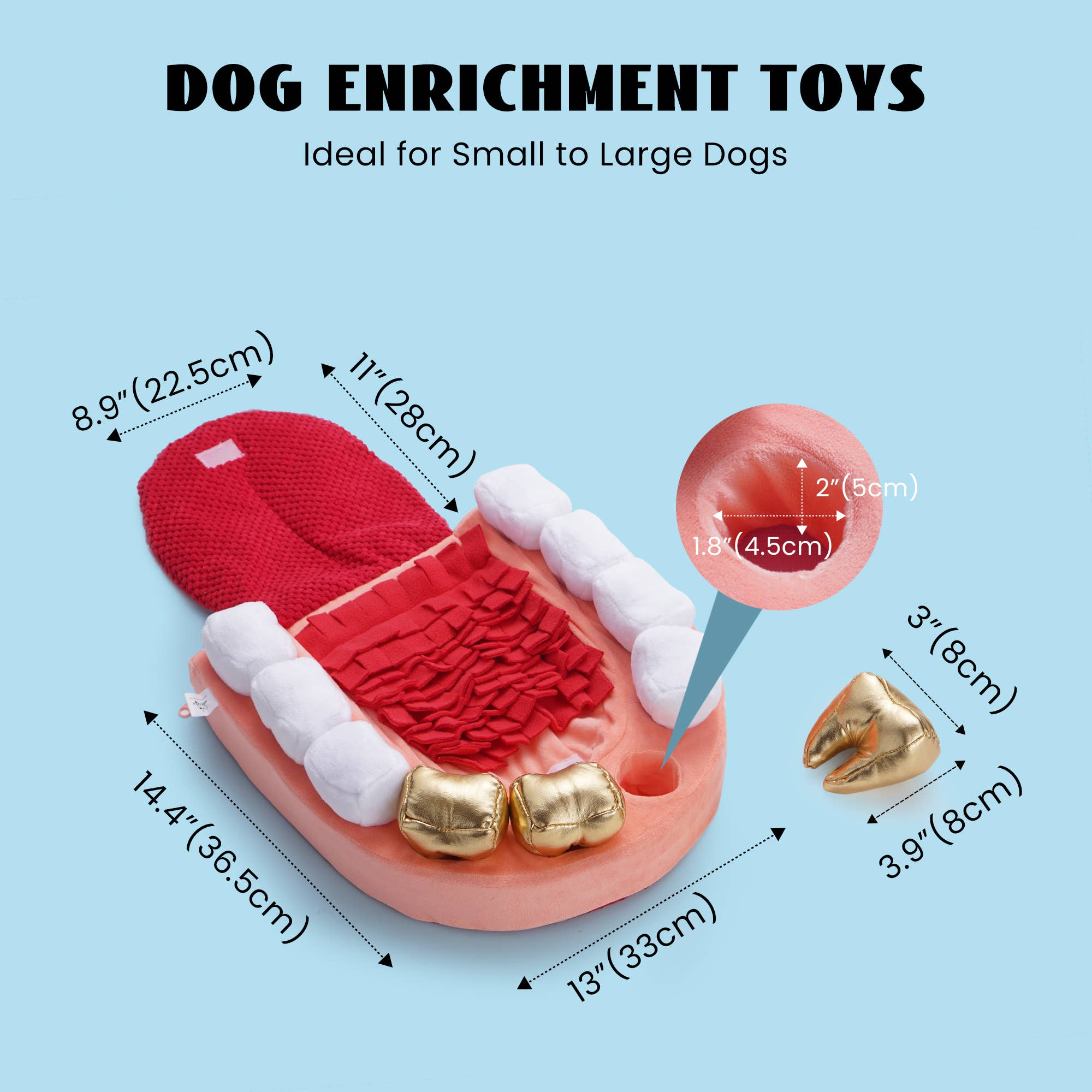 Nocciola - Nocciola Interactive Teeth Dog Toys – Enrichment Puzzle Funny Toys for Small to Large Dogs