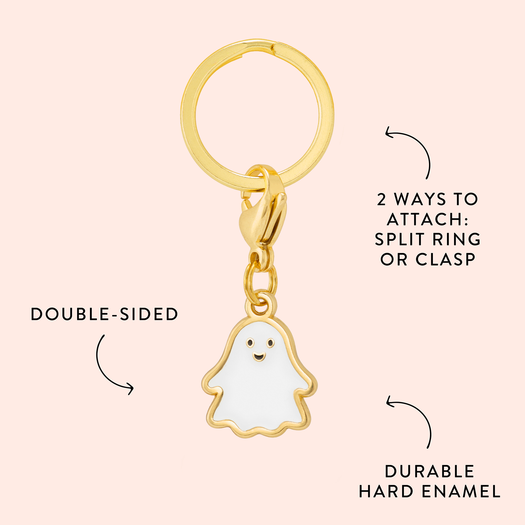 The Foggy Dog - Glow-in-the-Dark Ghost Collar Charm: Charm Only