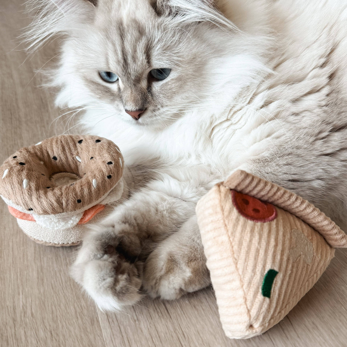 Lambwolf Collective - KITTY PIZZA &amp; BAGEL SET//cat toy: Default Title