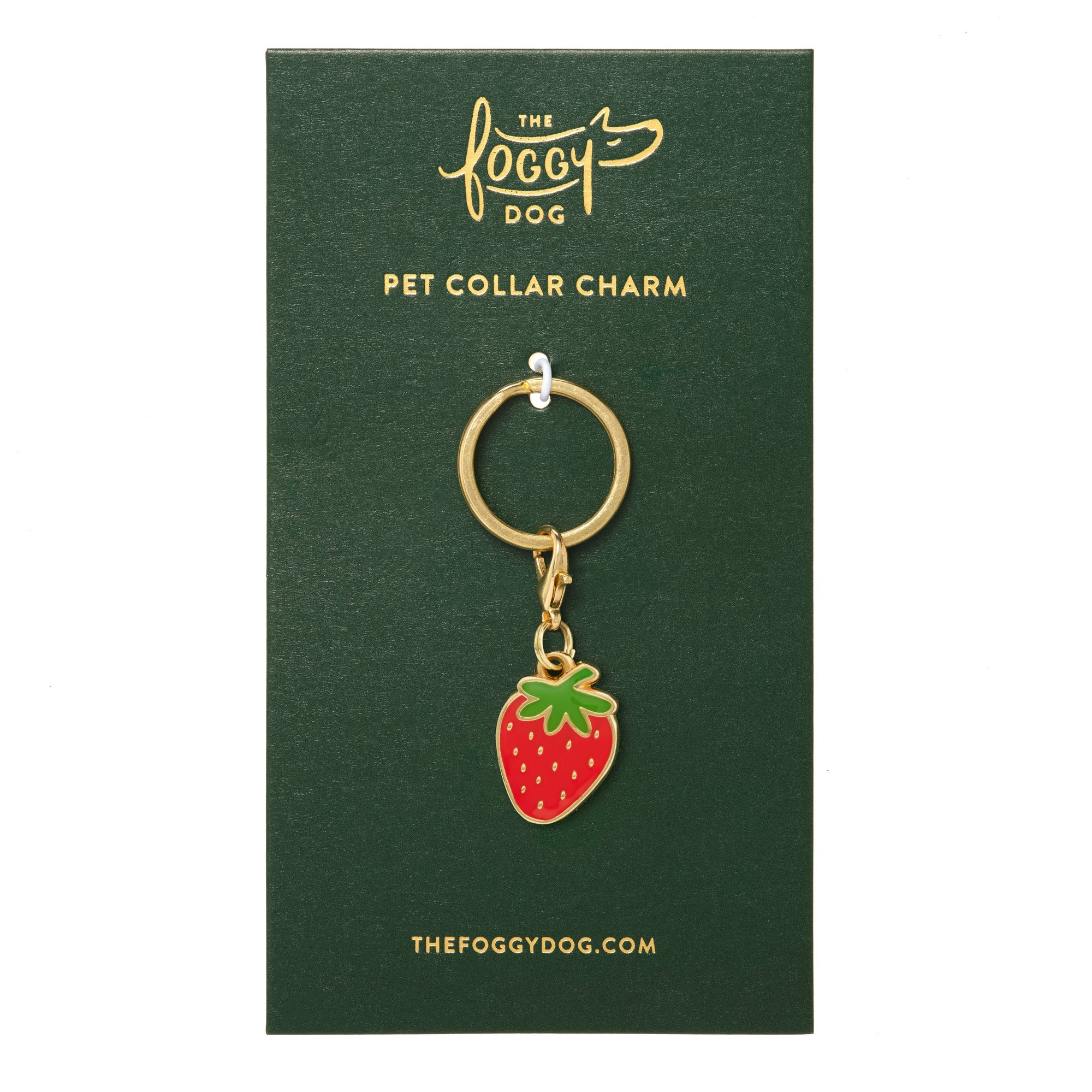 The Foggy Dog - Strawberry Collar Charm: Charm Only