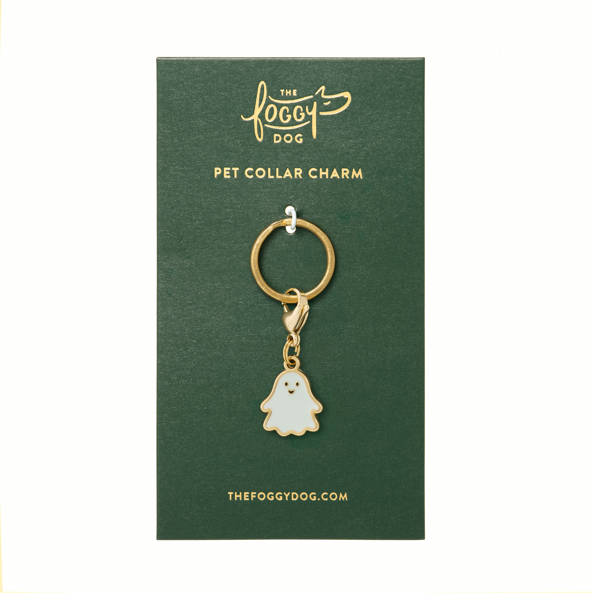 The Foggy Dog - Glow-in-the-Dark Ghost Collar Charm: Charm Only