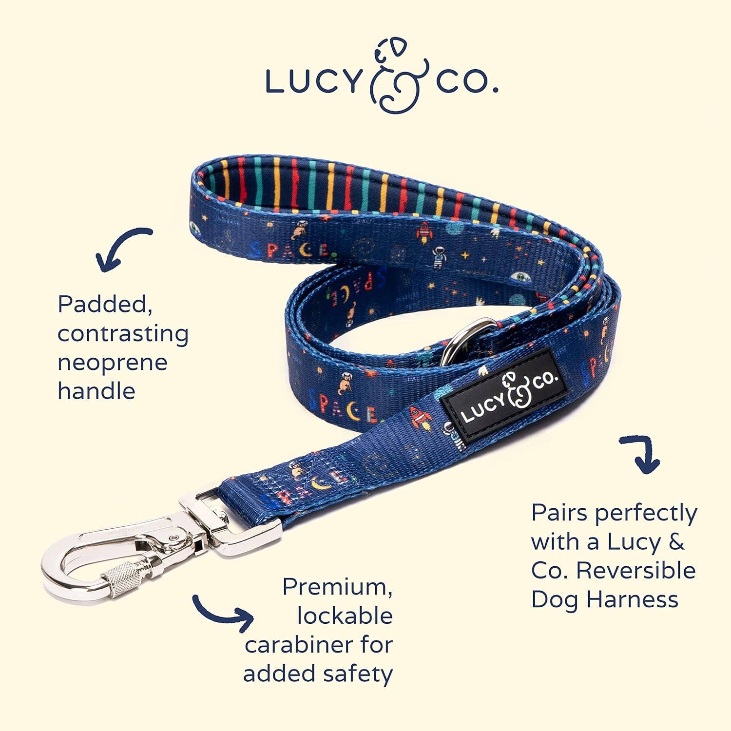 Lucy &amp; Co. - Space Doodle Leash: Large