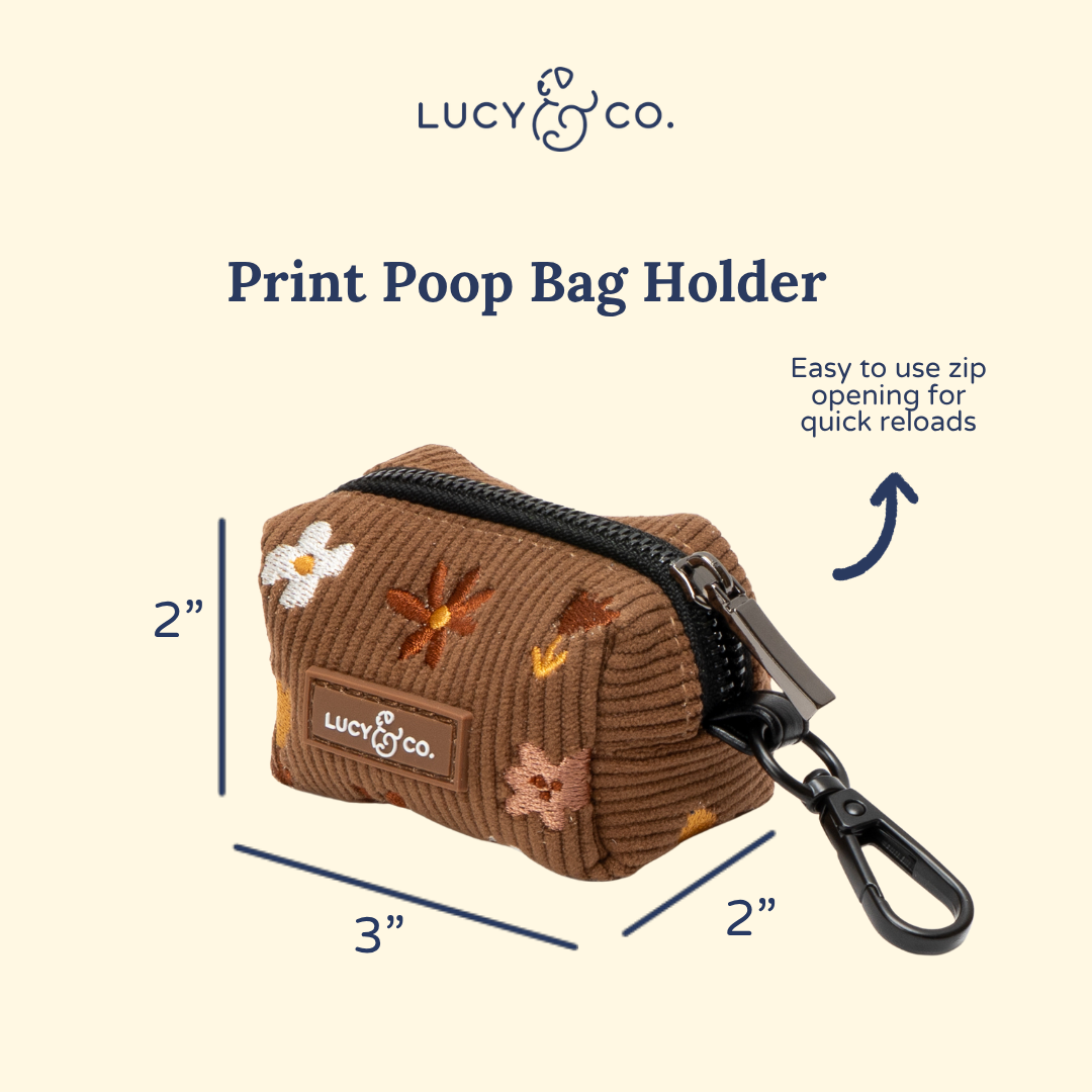Lucy &amp; Co. - Chocolate Meadows Corduroy Poop Bag Holder