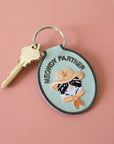 Lindy Stark Designs - Meowdy Partner Embroidered Keychain