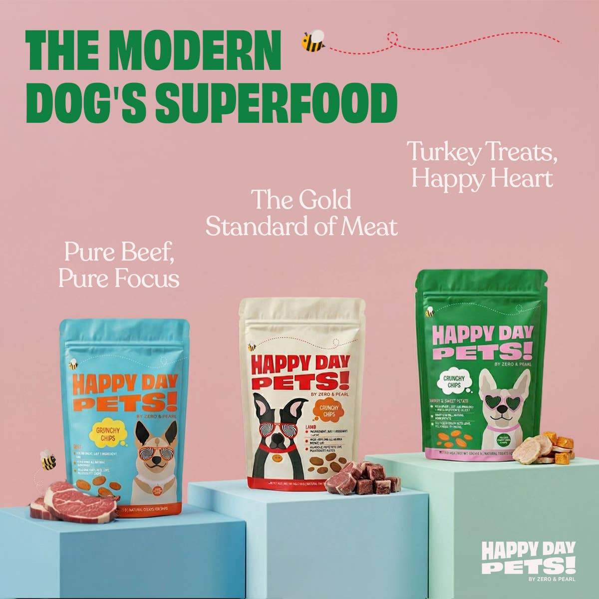 Happy Day Pets - Happy Day Pets Turkey &amp; Sweet Potato Chips Dog Treats