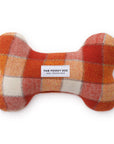 The Foggy Dog - Pumpkin Spice Plaid Fall Flannel Dog Squeaky Toy