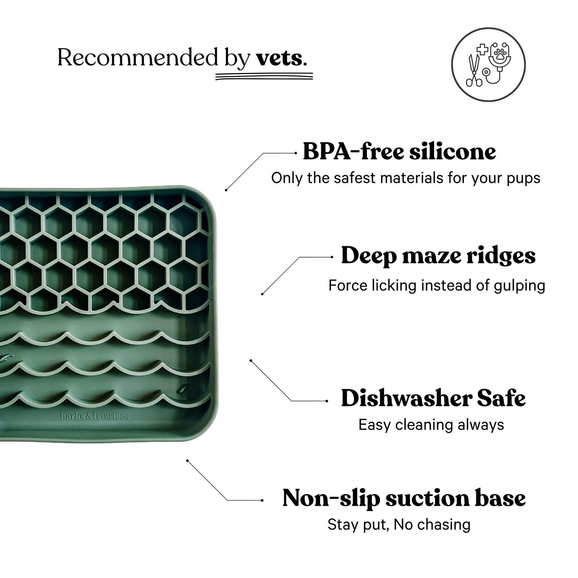 Barks and Brownies - NEW ! Tandem Slow Feeder Matcha