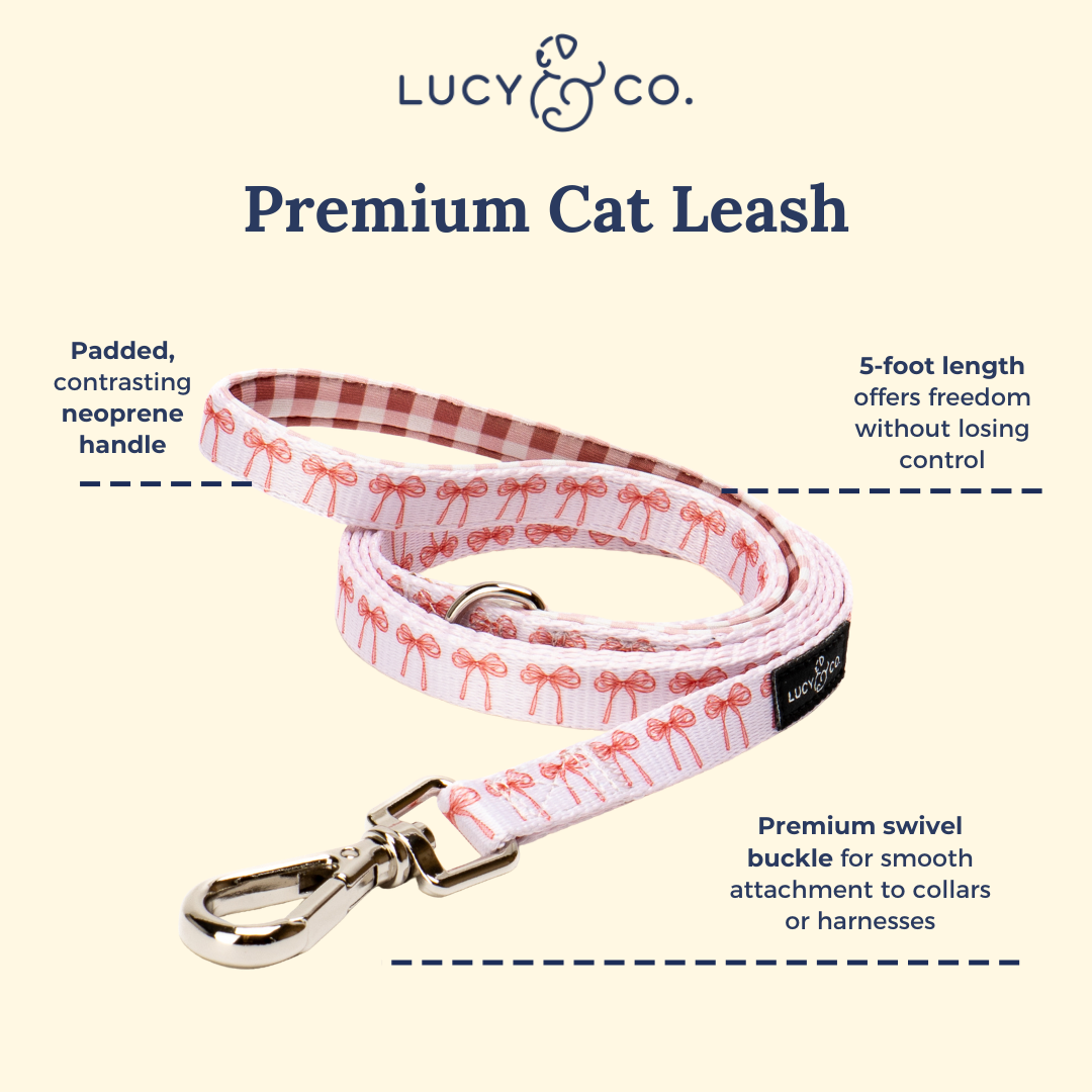 Lucy &amp; Co. - Take a Bow Cat Leash: L