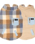 Lucy & Co. - Blue Check Reversible Teddy Vest