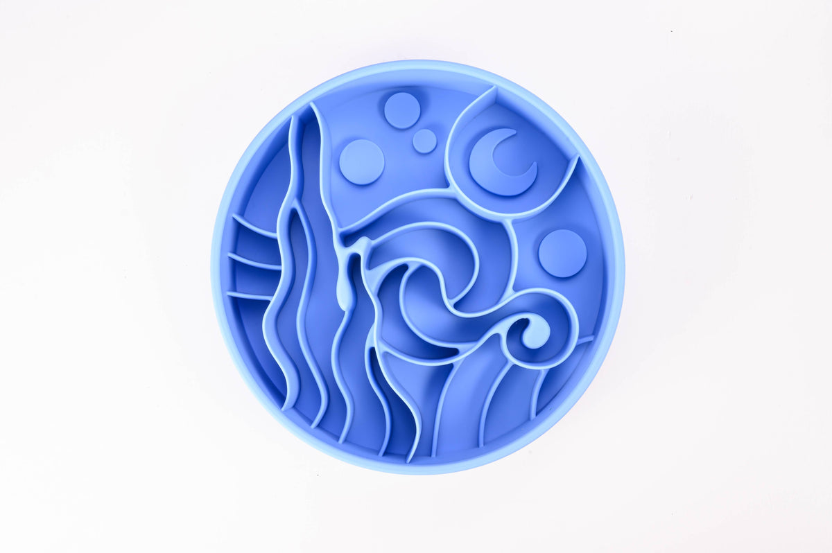 Happy Dingos - Starry Night Slow Feeder Bowl: Midnight