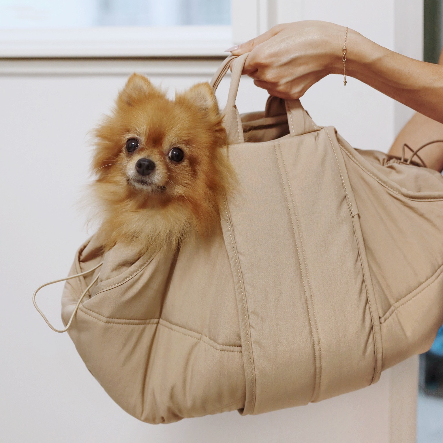 Lambwolf Collective - OLLA // PETITE PET CARRYCOT // DOG &amp; CAT CARRIER: Camel