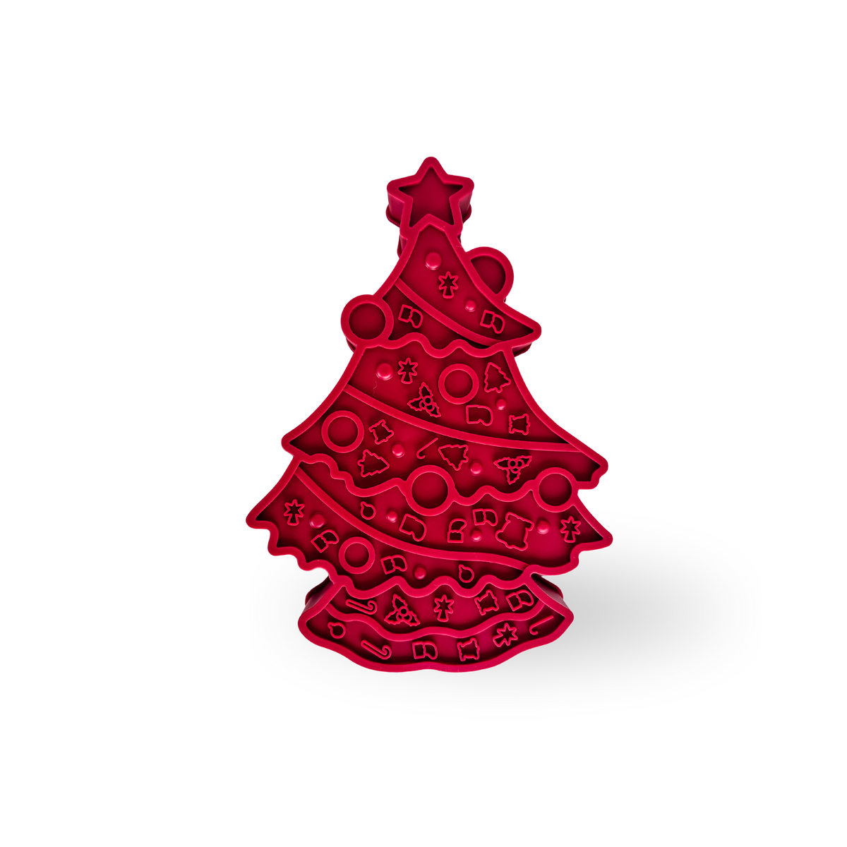 Barks and Brownies - Christmas Tree 2-in-1 Slowfeeder + Lickmat | Cranberry Red