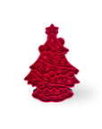 Barks and Brownies - Christmas Tree 2-in-1 Slowfeeder + Lickmat | Cranberry Red