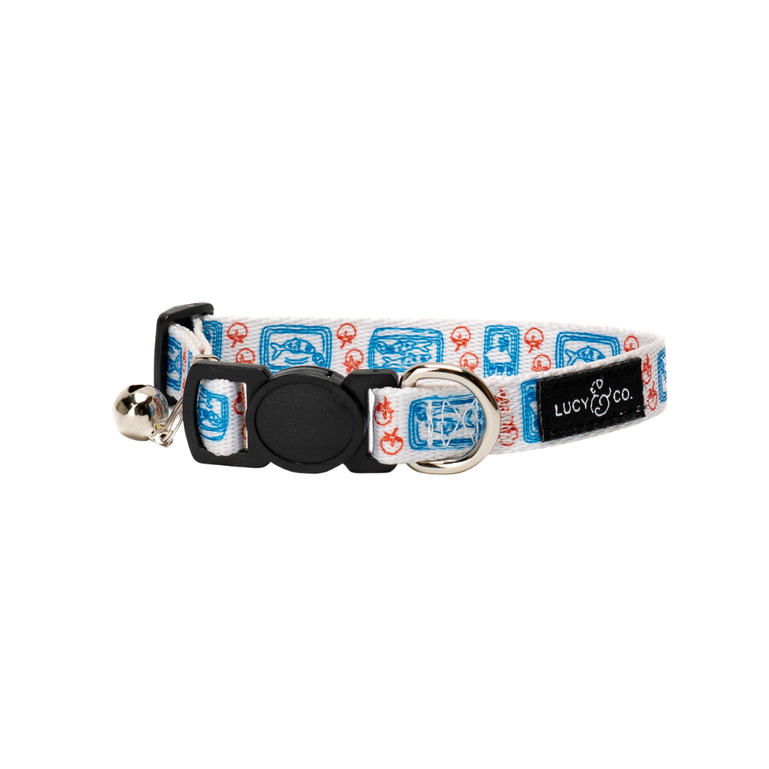 Lucy &amp; Co. - Tinned Fish Breakaway Cat Collar: L
