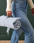 The Foggy Dog - Mushroom Brown Gingham Dog Travel Mat