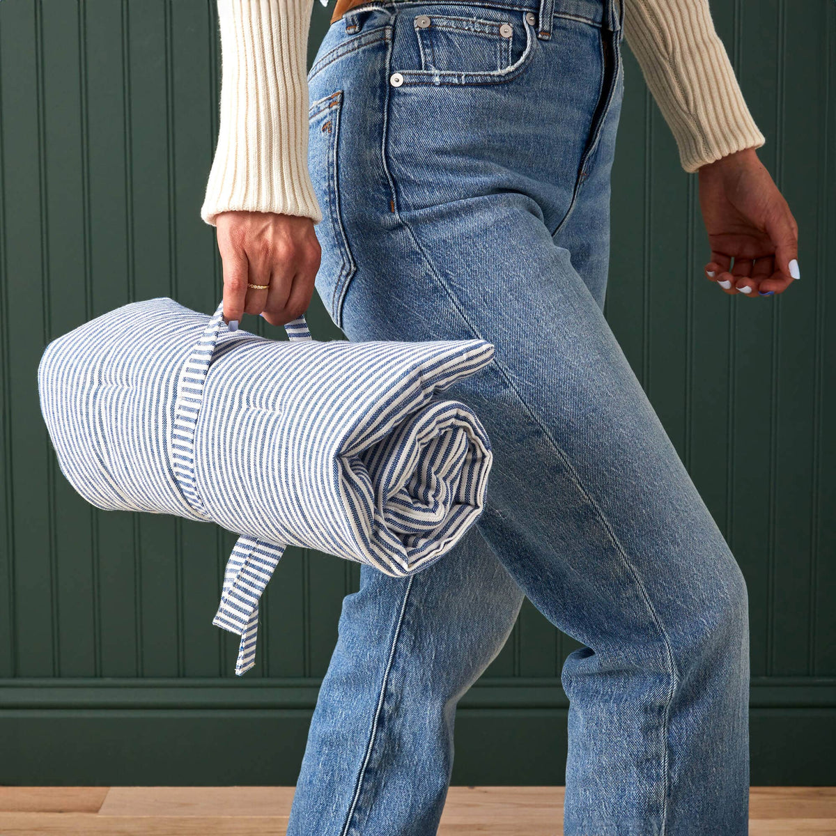 The Foggy Dog - Ticking Stripe Dog Travel Mat