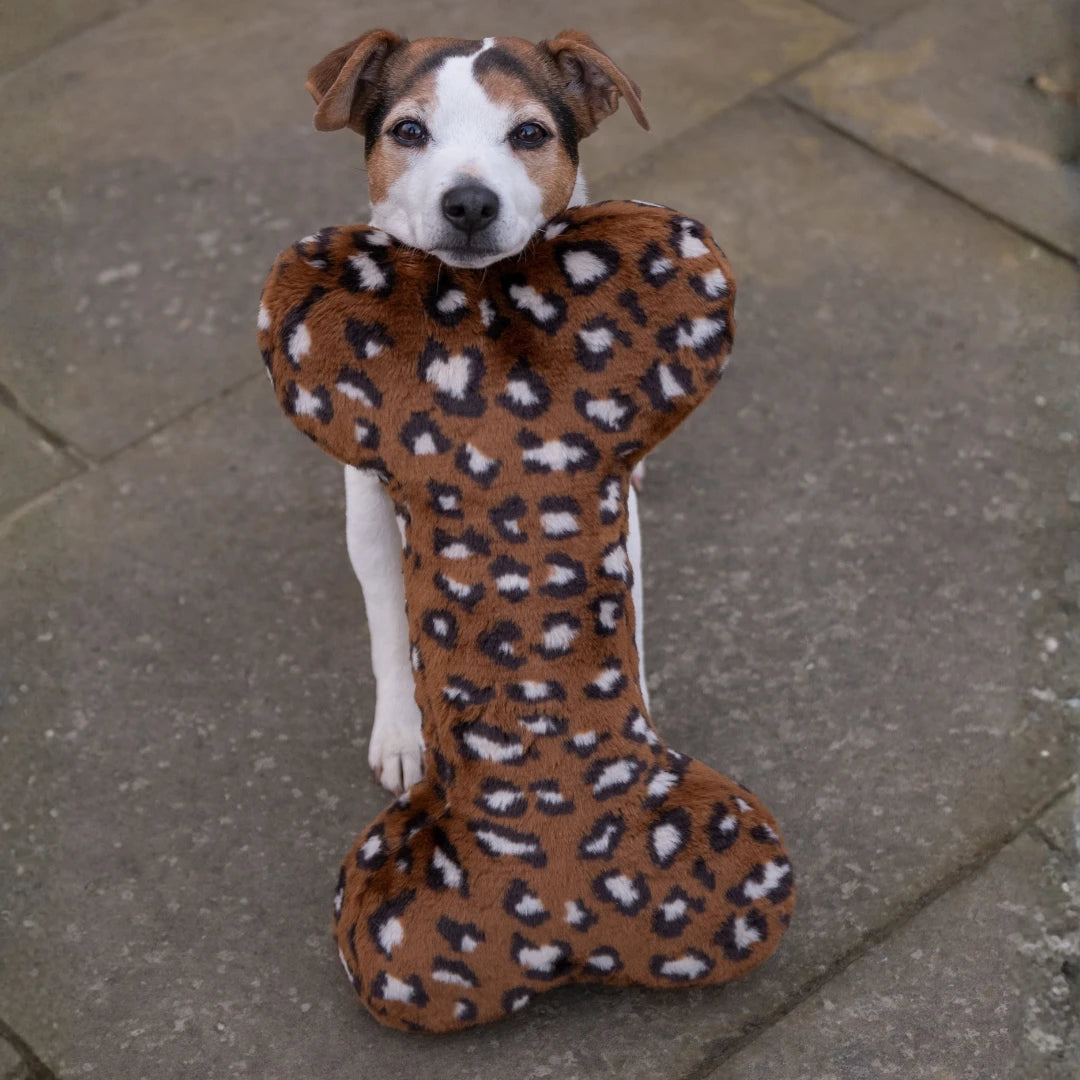 Fluff &amp; Tuff Chestnut Leopard Bone