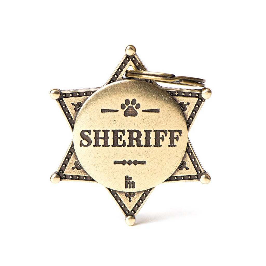 MyFamily Custom Engraved ID Tags - Sheriff Badge