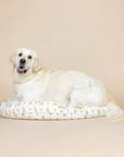 Petshop by Fringe Studio - BLOCK PRINT MARIGOLD LARGE ROUND PET BED